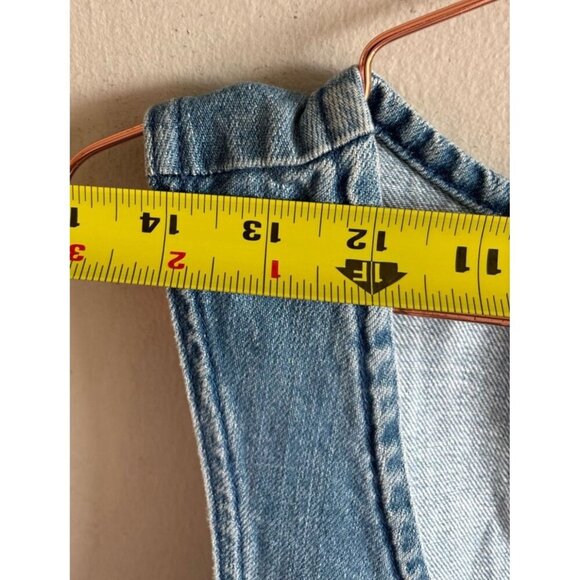 BCBG Generation Womens Front Zipper Sleeveless Denim Shorts Romper Size XS - Picture 5 of 9